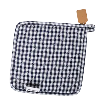 SQ POT HOLDER - GINGHAM NAVY (8.75"x8.75") - Image 2